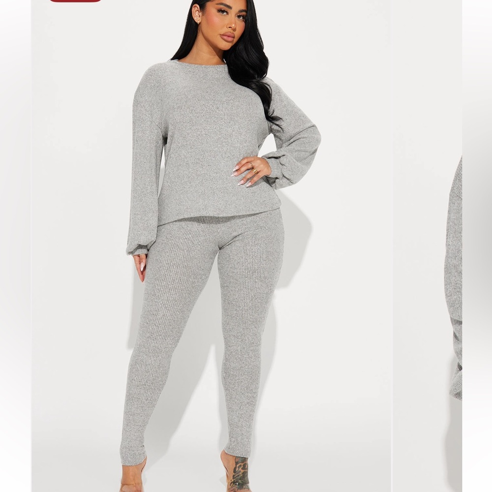 Cozy Heather Gray Legging Set